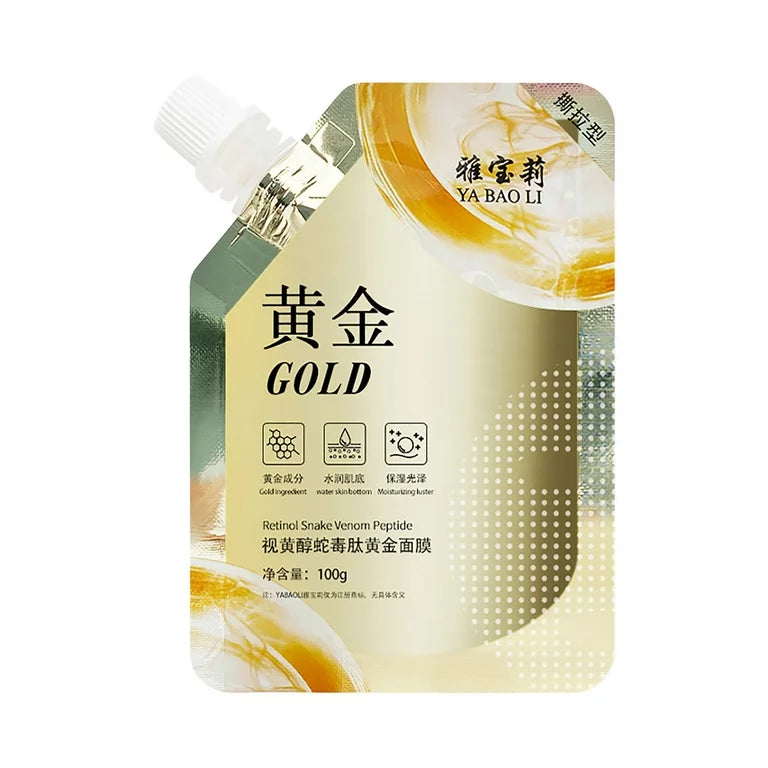 Luxury Retinol Gold Facial Mask Tear Off Mud Film Hydrating & Skin Boosting ( 100g )