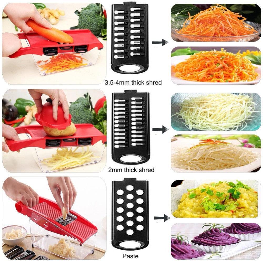 10 In 1 Mandoline Slicer Vegetable Cutter With Stainless Steel Blade