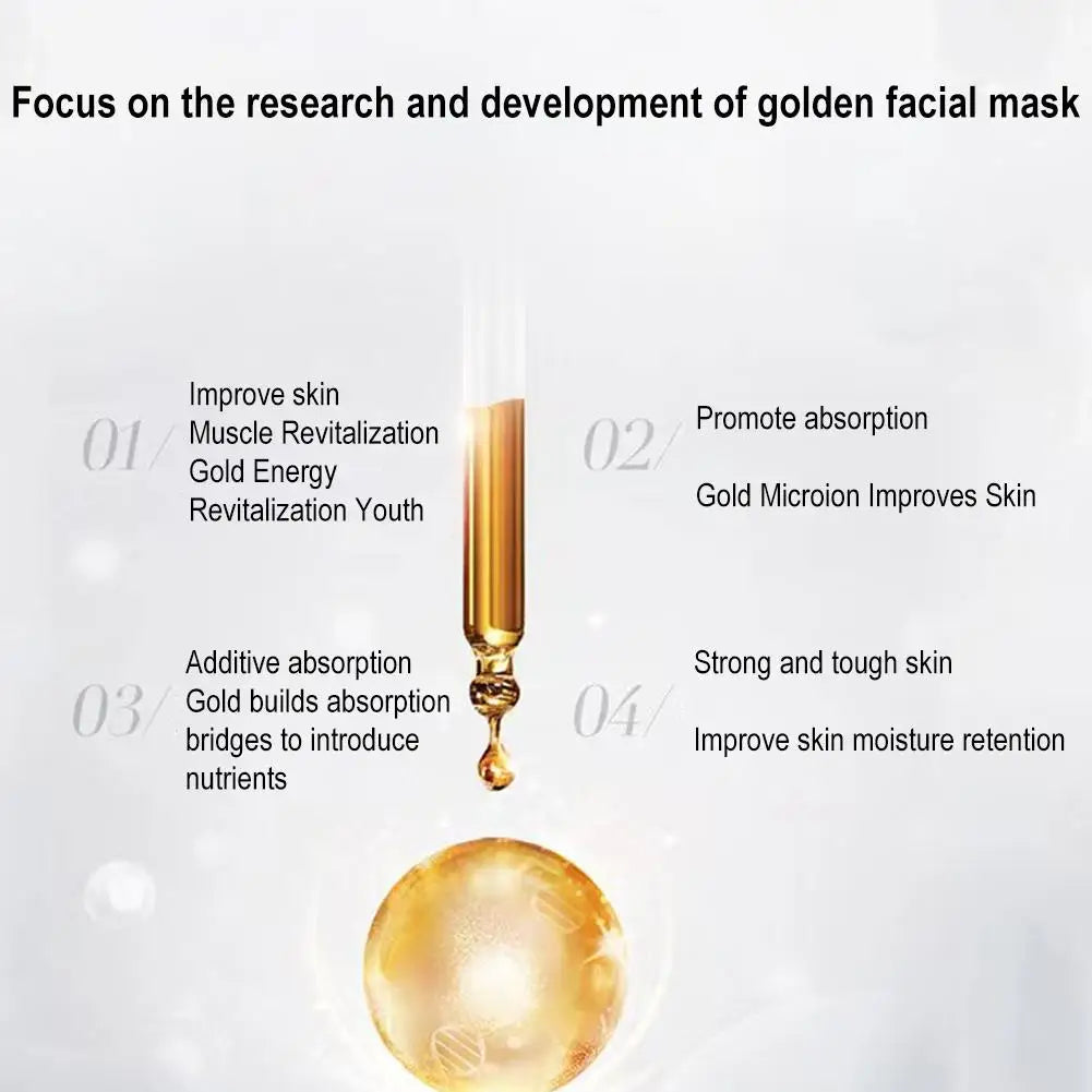 Luxury Retinol Gold Facial Mask Tear Off Mud Film Hydrating & Skin Boosting ( 100g )